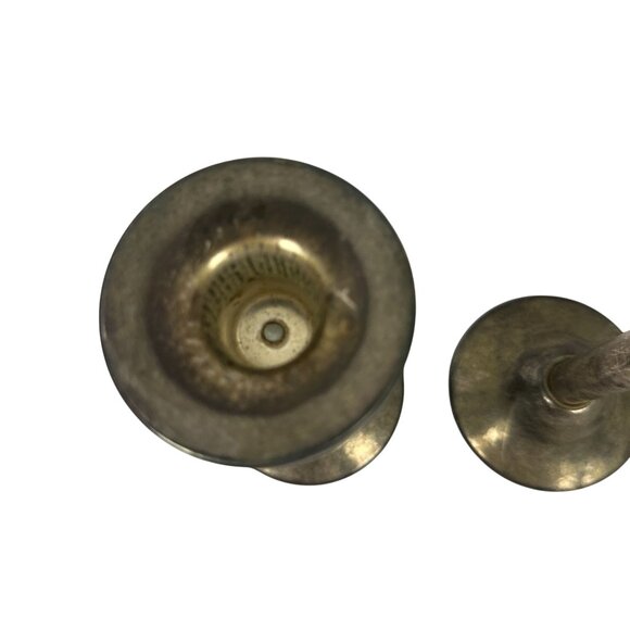 Godinger Silver Art Co. Set Of 3 Silver Plated Candleholders Rustic Patina Decor - Picture 4 of 9